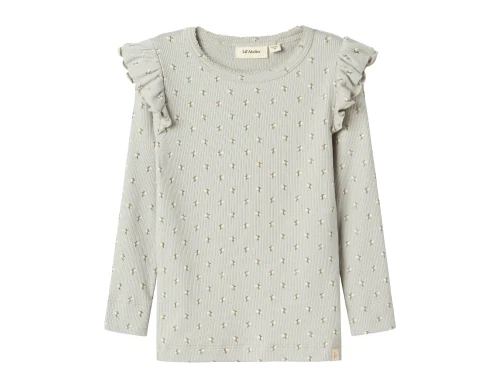 Lil Atelier mirage gray blomstret top